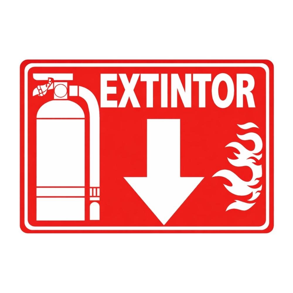 SEÑALAMIENTO EXTINTOR 15 X 15 CM FOTO