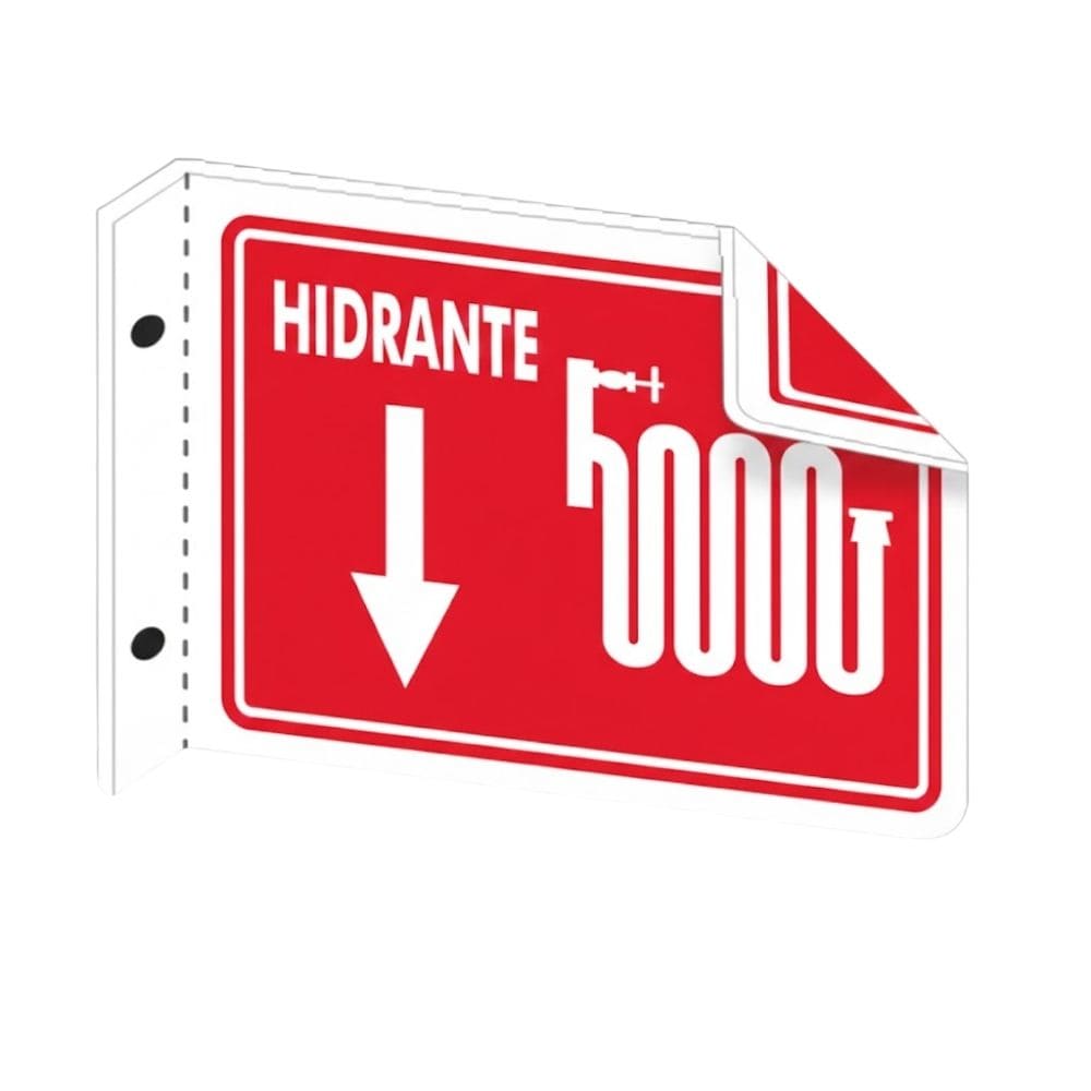 SEÑALAMIENTO HIDRANTE 25X20 TIPO BANDERA FOTO