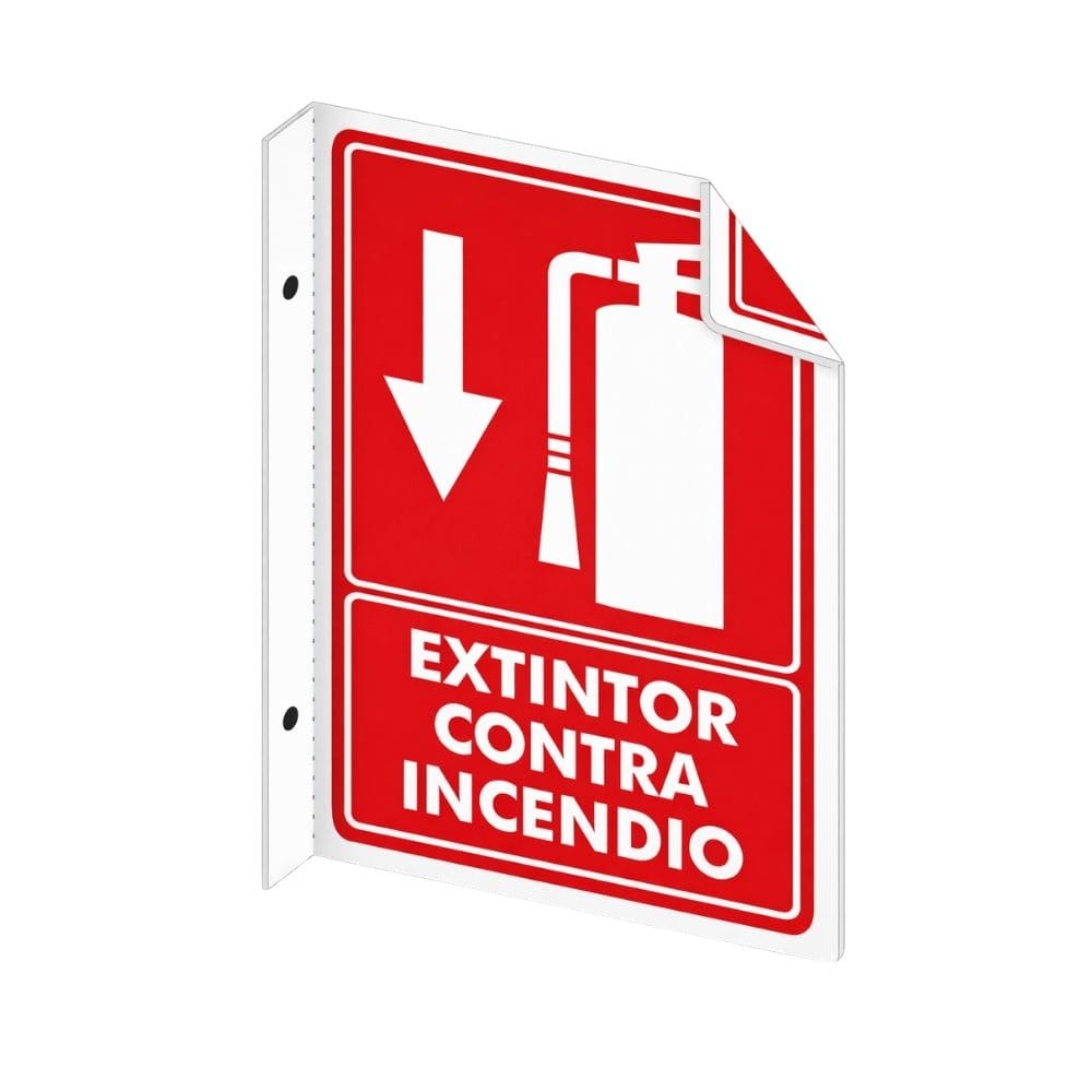 SEÑALAMIENTO TIPO BANDERA EXTINTOR 20 X 25