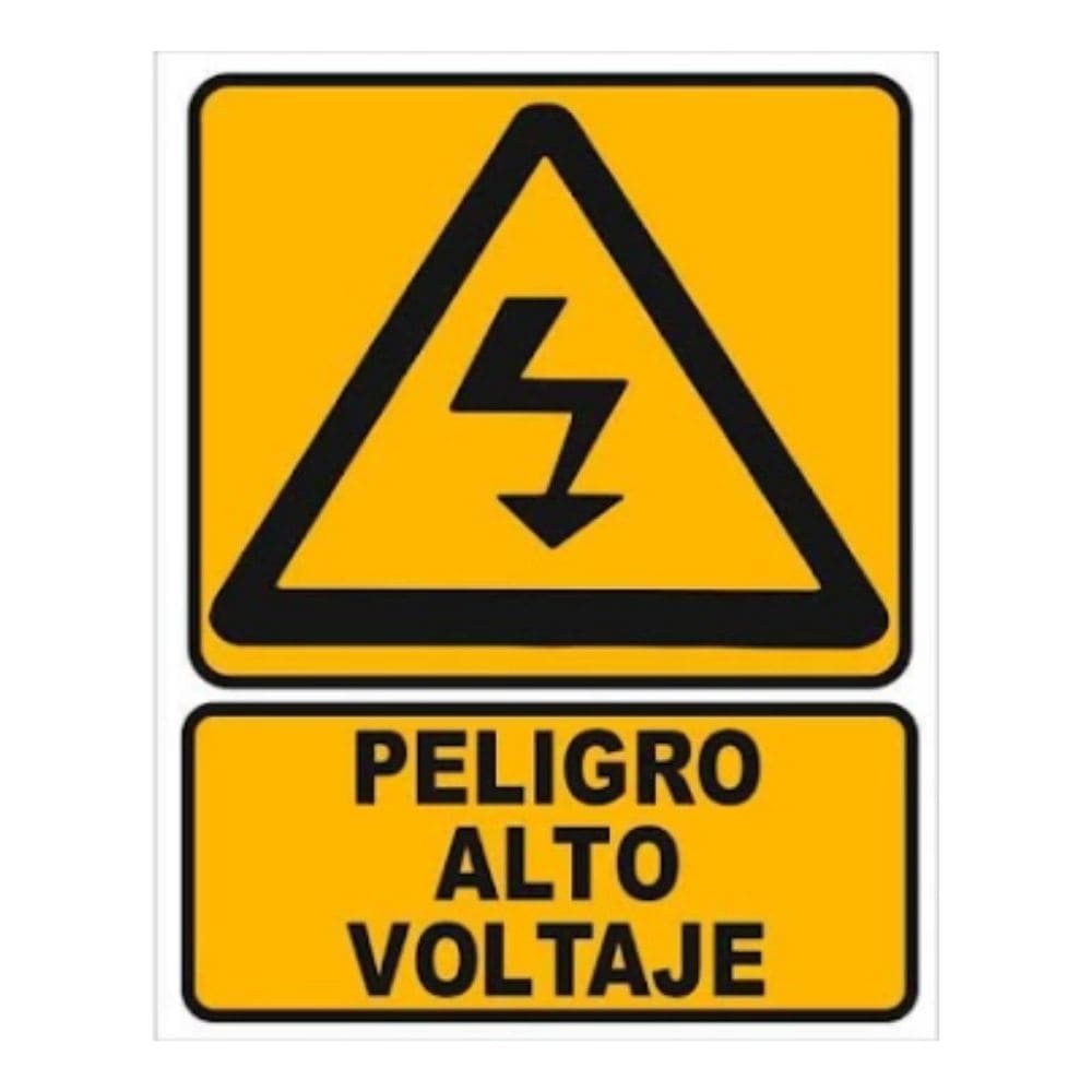 SEÑALAMIENTO PRECAUCION / PELIGRO ALTO VOLTAJE 20 X 25