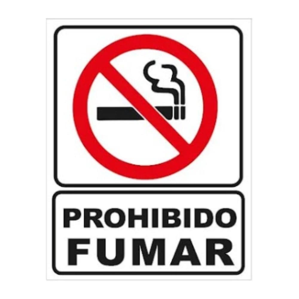 SEÑALAMIENTO NO FUMAR 28 X 36