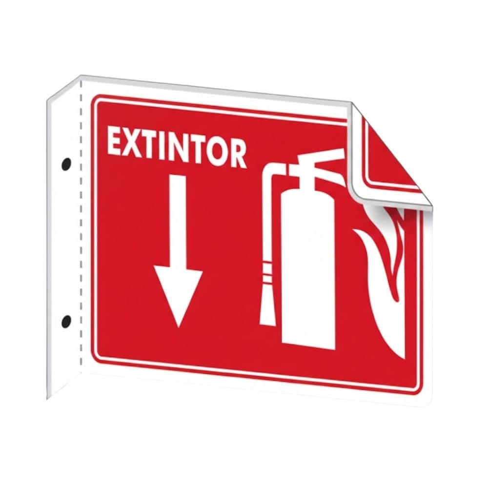 SEÑALAMIENTO TIPO BANDERA EXTINTOR 20 X 15 FOTO