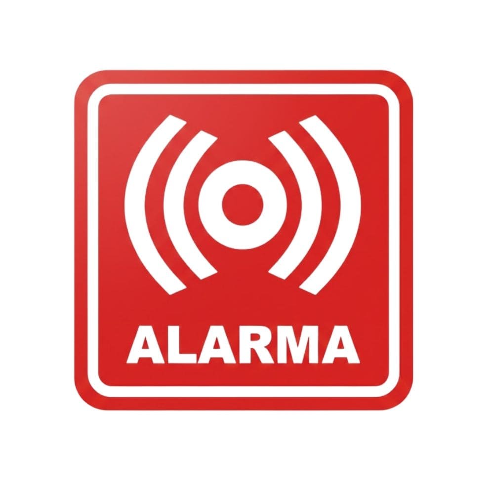 SEÑALAMIENTO ALARMA 25 X 20 FOTO