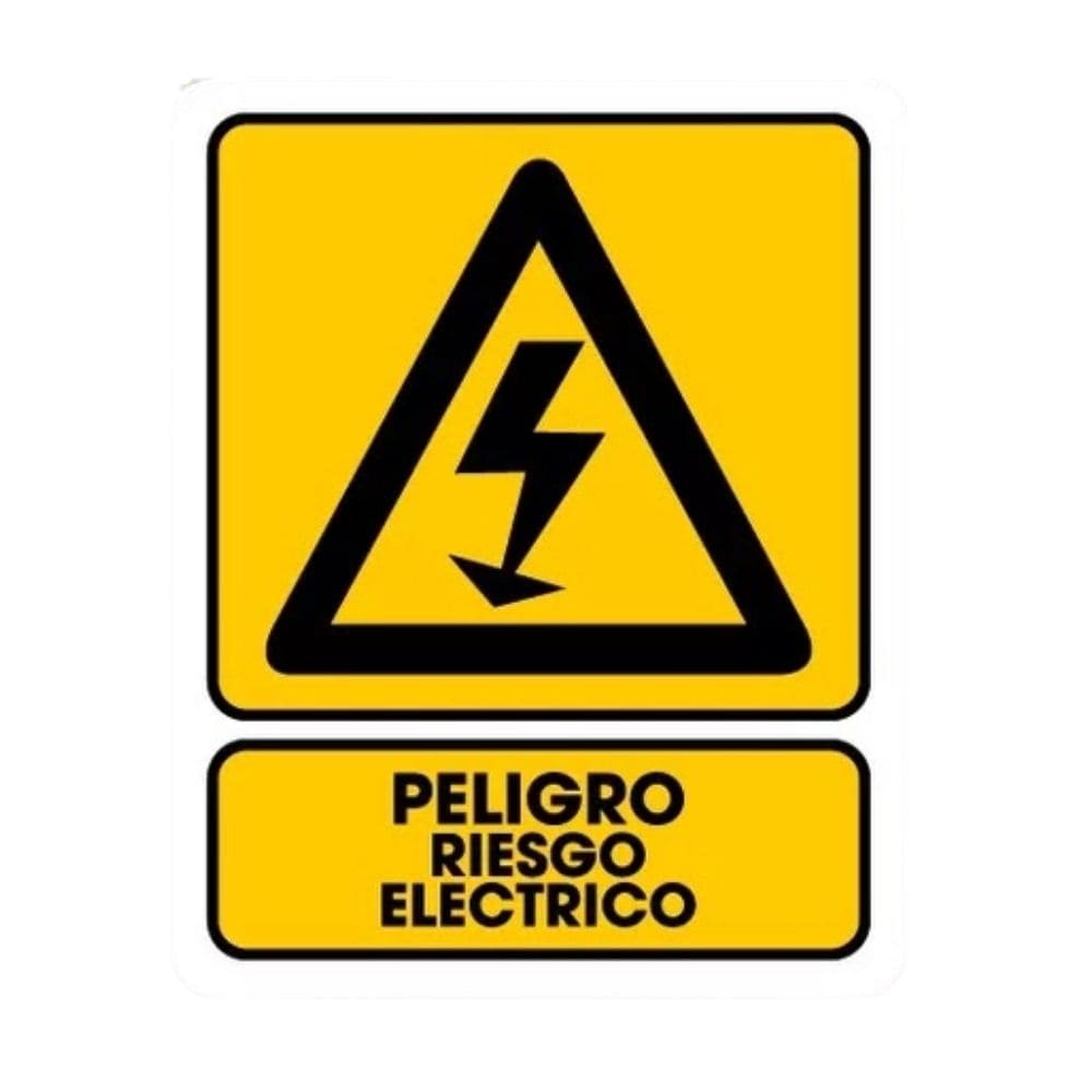 SEÑALAMIENTO PELIGRO RIESGO ELECTRICO 20 X 25
