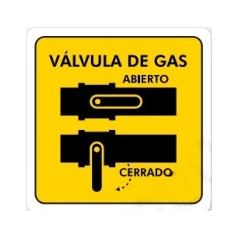 SEÑALAMIENTO VALVULA DE GAS 20X25