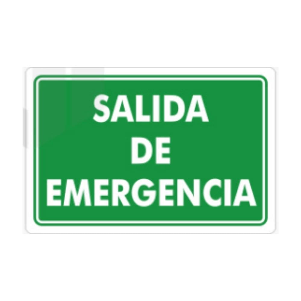 SEÑALAMIENTO SALIDA DE EMERGENCIA 20 X 15