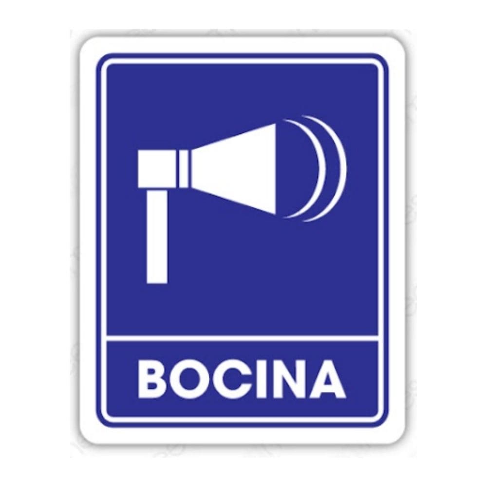 SEÑALAMIENTO BOCINA DE EMERGENCIA 28X36