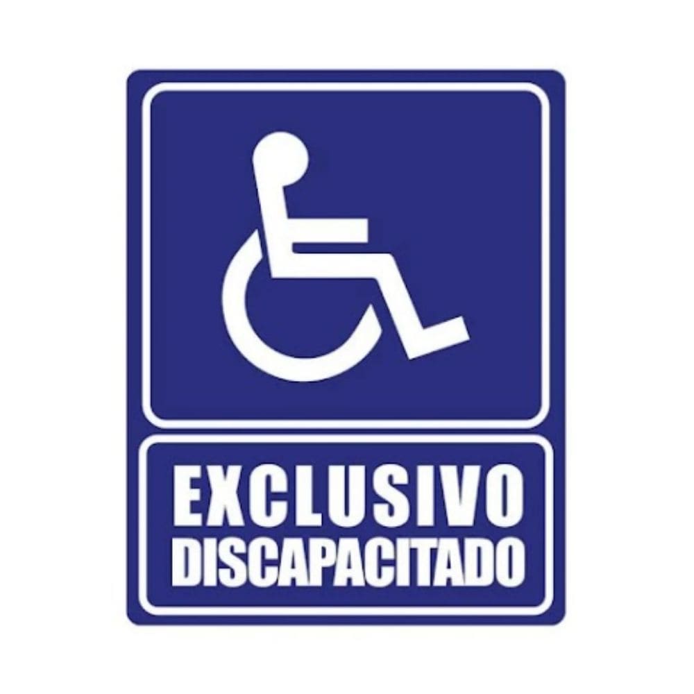 SEÑALAMIENTO EXCLUSIVO DISCAPACITADOS 25 X 20