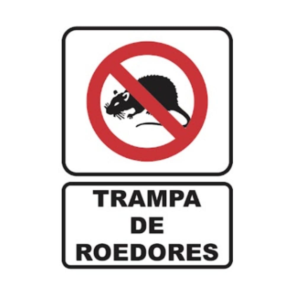 SEÑALAMIENTO TRAMPA DE ROEDORES 12.5 X 16.5