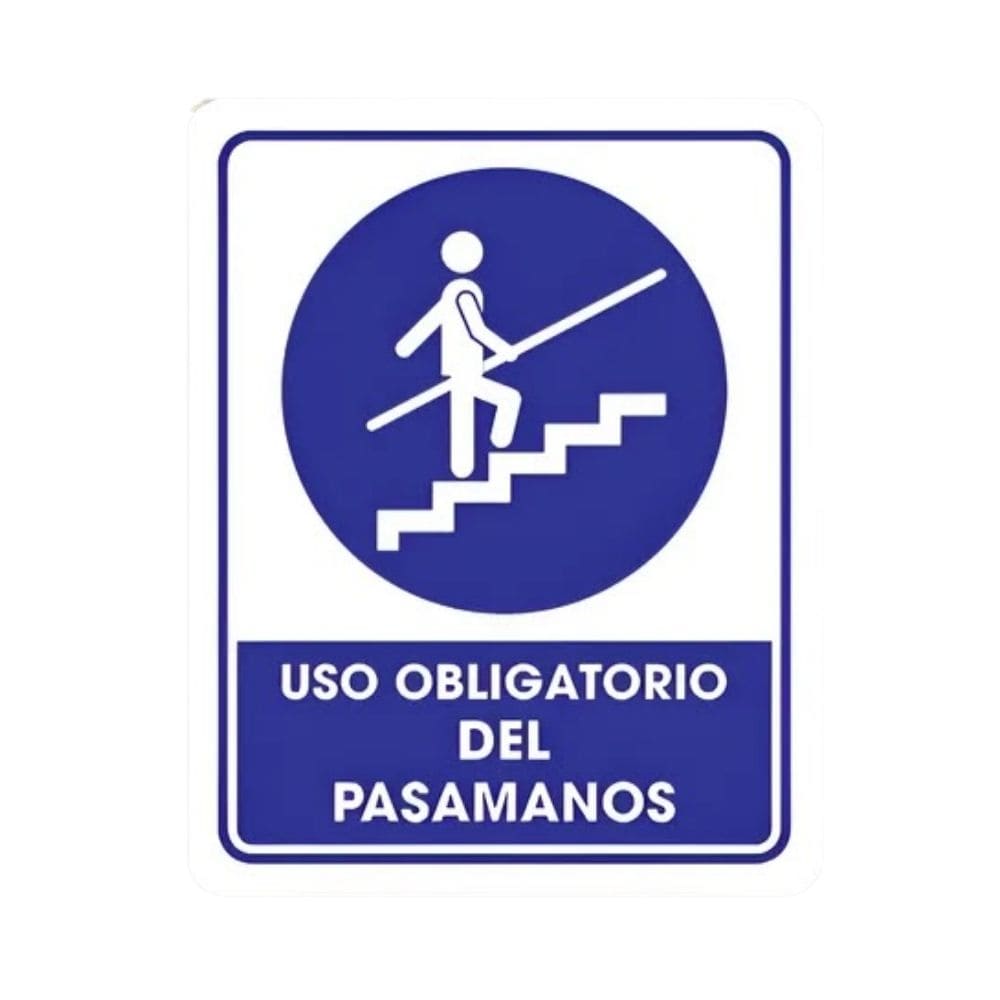 SEÑALAMIENTO USO OBLIGATORIO DE PASAMANOS 28X36