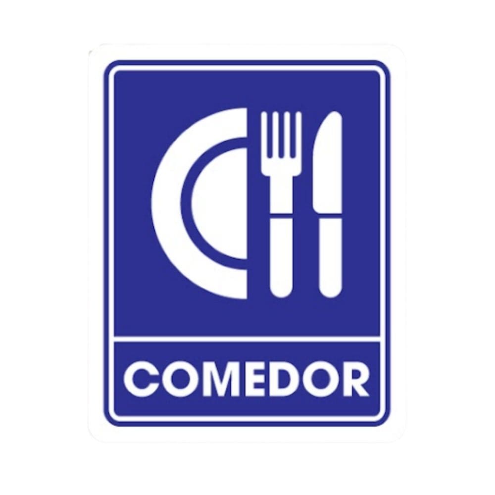 SEÑALAMIENTO COMEDOR 30 X 15