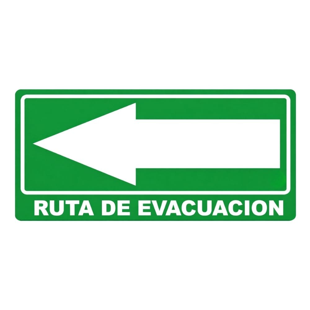 SEÑALAMIENTO RUTA EVACUACION IZQUIERDA 40 X 20