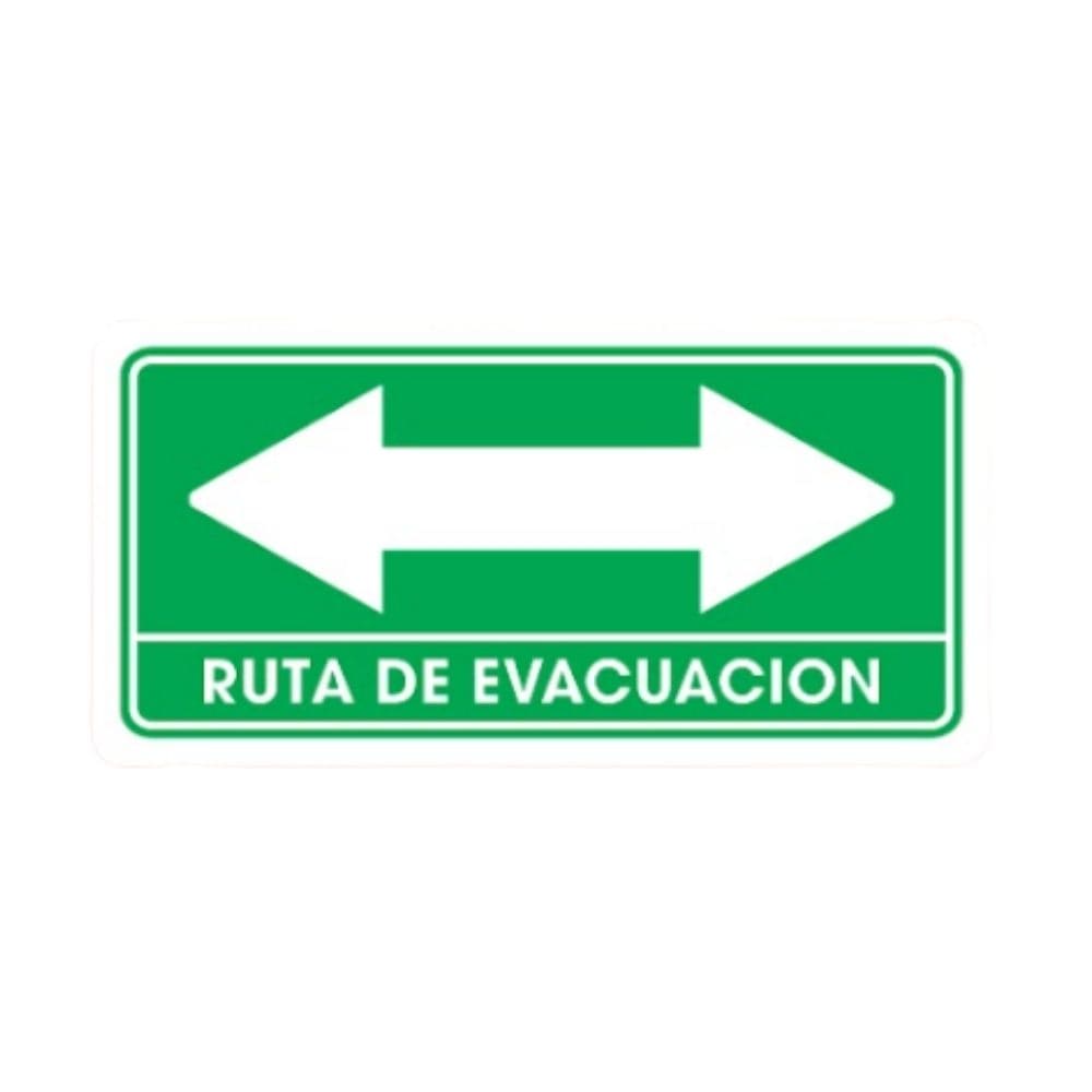 SEÑALAMIENTO RUTA EVACUACION BIDIRECCIONAL 30X20