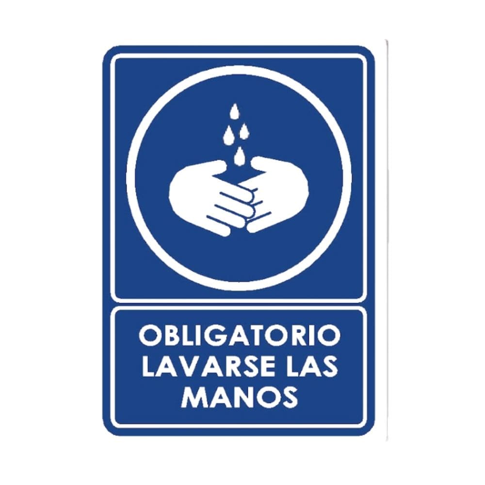 SEÑALAMIENTO LAVARSE LAS MANOS 28X 6