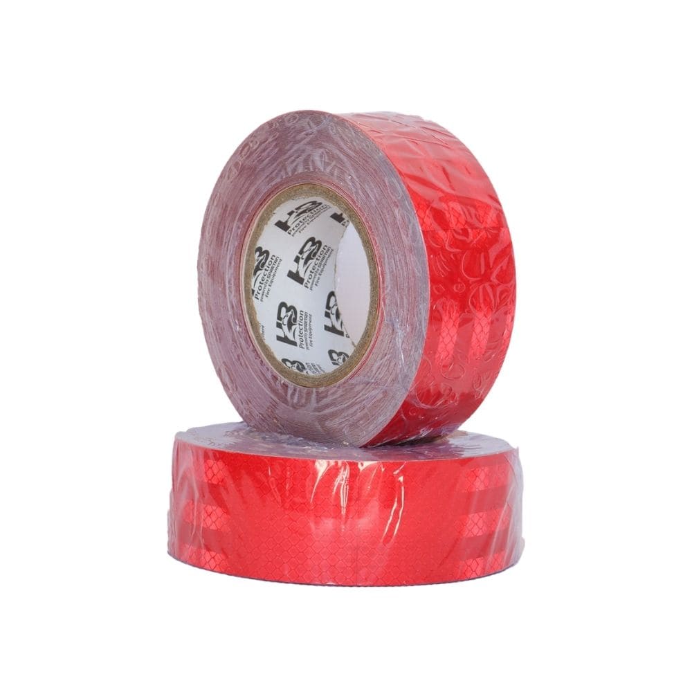 CINTA REFLEJANTE ROJA 2" HB 25 MTS