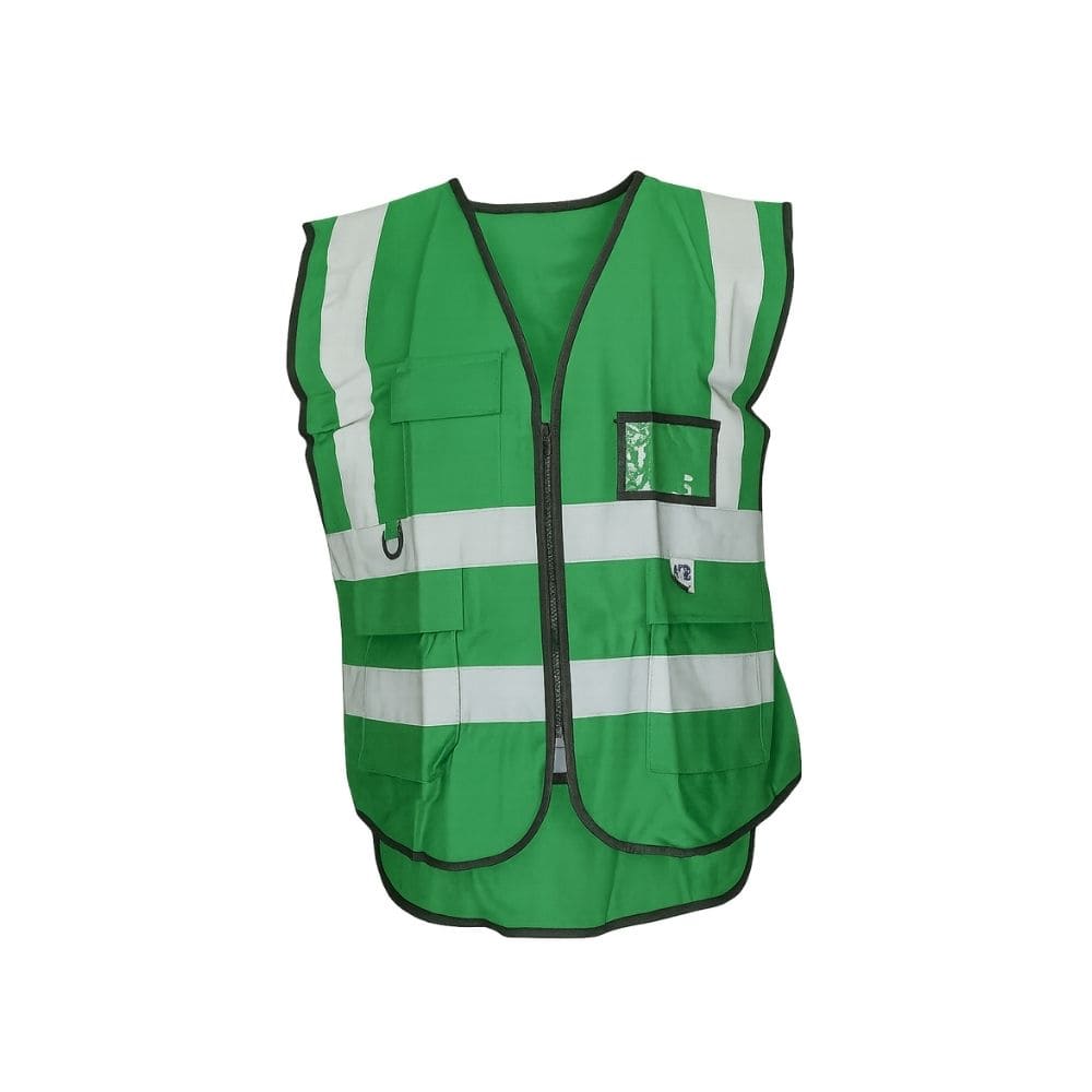 CHALECO DE MALLA CON CINTAS REFLEJANTES HB "VERDE" SP