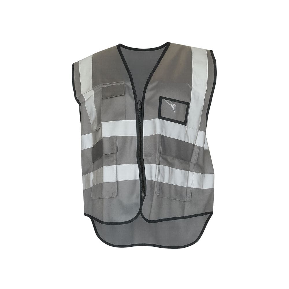 CHALECO DE MALLA CON CINTAS REFLEJANTES HB "GRIS" SP