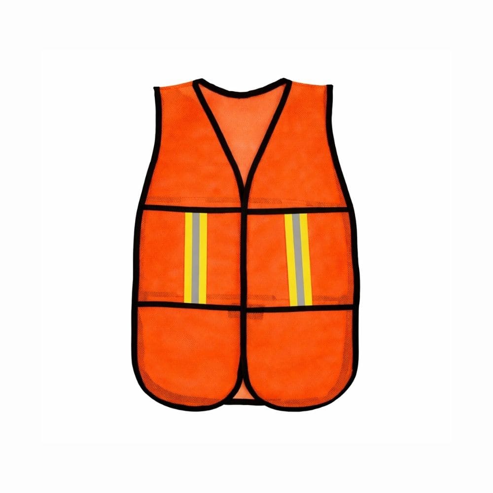 CHALECO DE MALLA CON CINTAS REFLEJANTES "NARANJA"