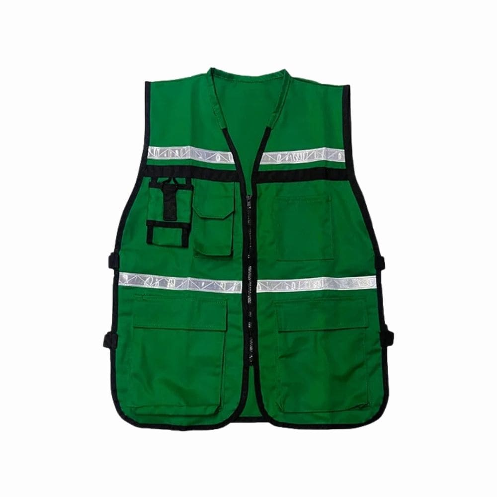 CHALECO RESCATISTA CON CINTAS REFLEJANTES "VERDE"