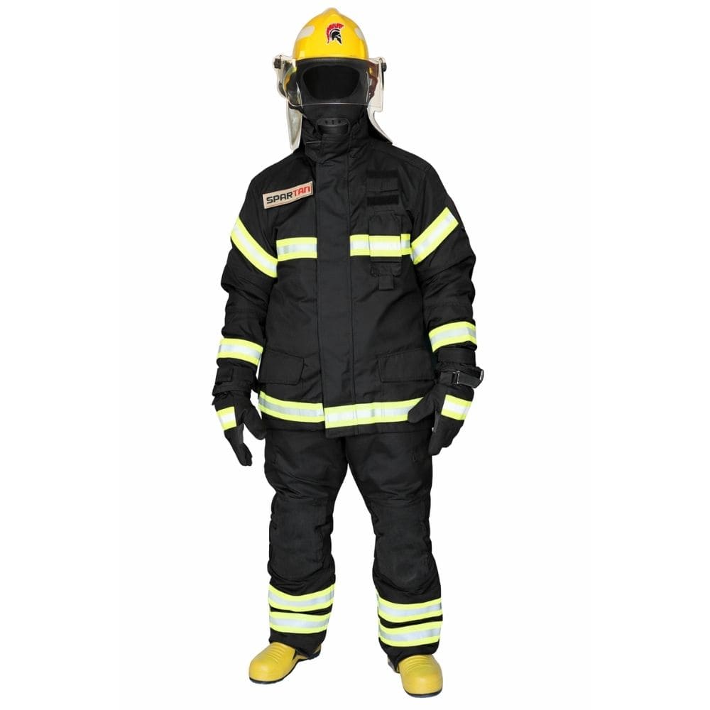 EQUIPO BOMBERO COMPLETO CERTIFI EUROPEA NEGRO SPARTAN T/XL