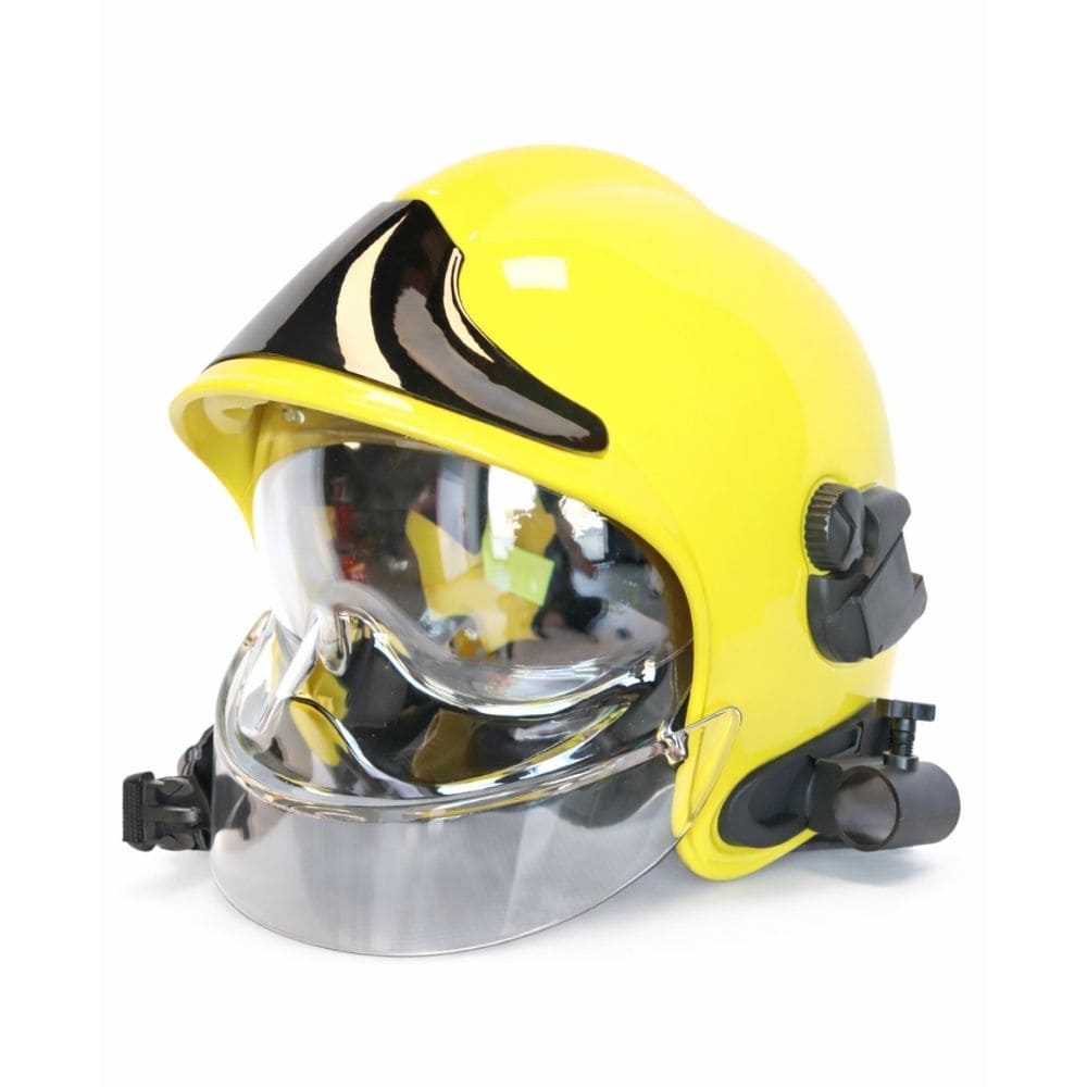 CASCO BOMBERO SPARTAN X COLOR AMARILLO MICA TRANSPARENTE