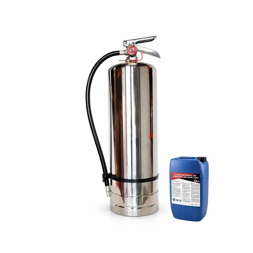 EXTINTOR ESPUMA AFFF 3% ACERO INOX 9.46 LTS SP