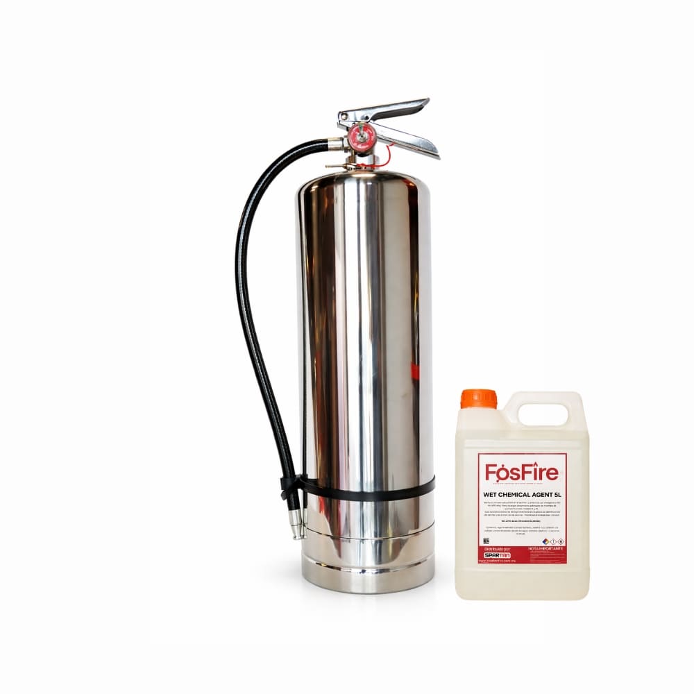 EXTINTOR 6 L TIPO K ACERO INOX LLENO SP
