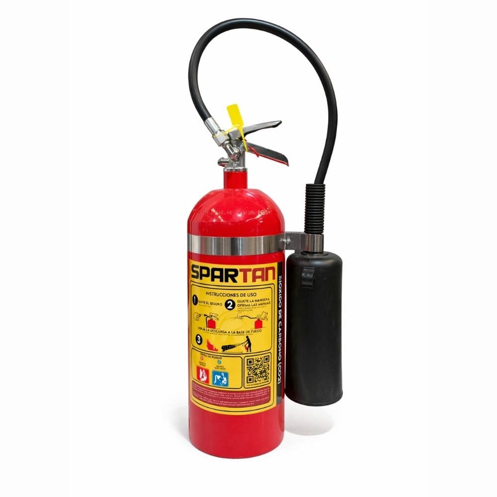 EXTINTOR CO2 10 LBS ROJO SPARTAN DOT FECHA 11/25