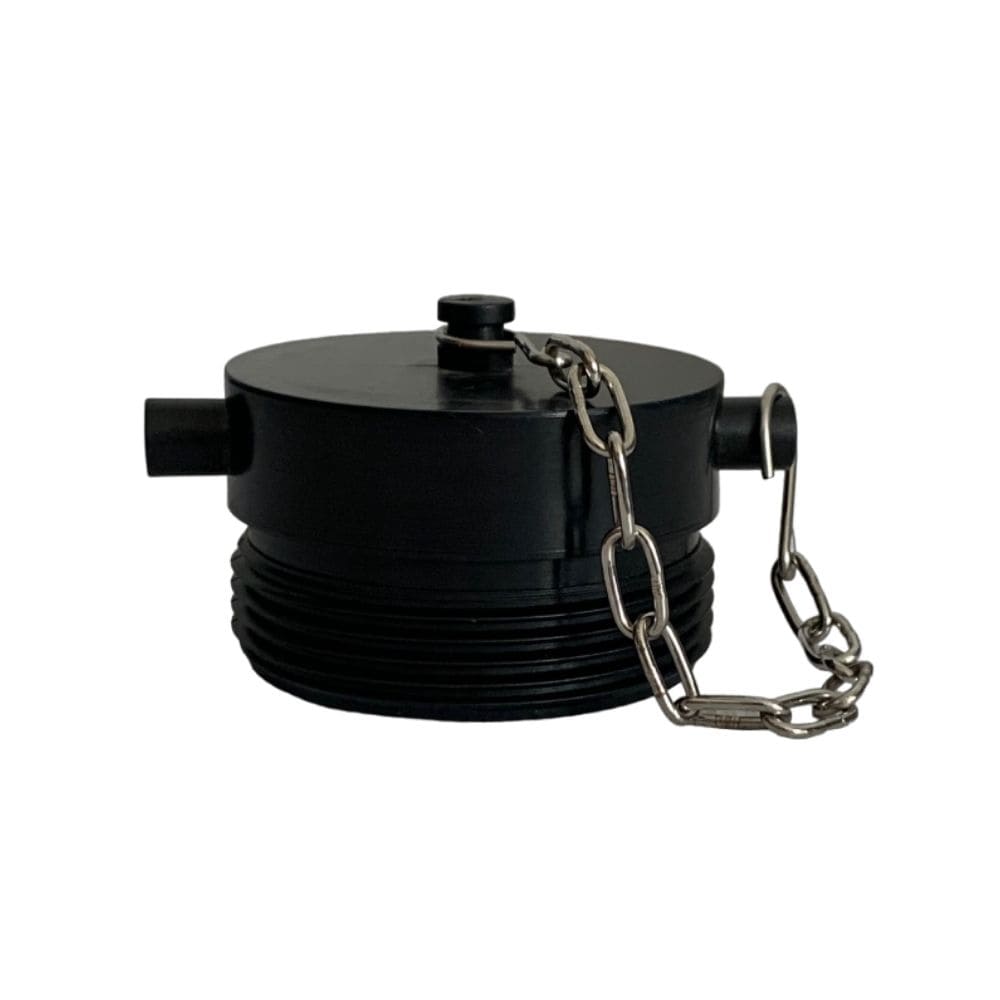 TAPON TOMA SIAMESA MACHO 2½ NST DE PLASTICO NEGRO