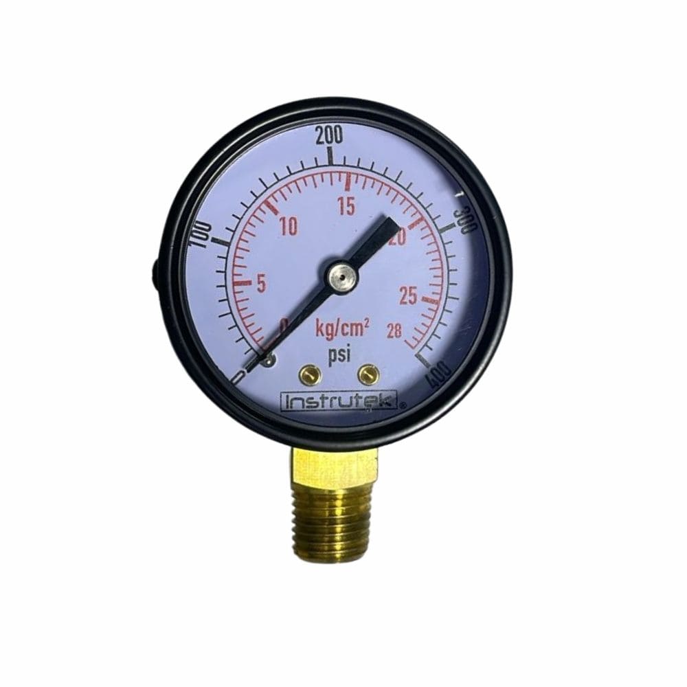 MANOMETRO 2 ESTANDAR 1/4 NPT INFERIOR 400 PSI-KG/CM2