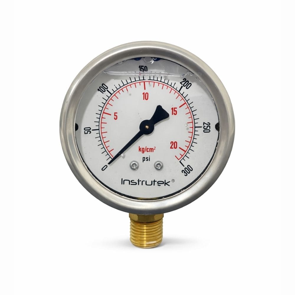 MANOMETRO 2.5 LLENO LIQUIDO(O.E.M)1/4 NPT INF 300 PSI-KG/CM2