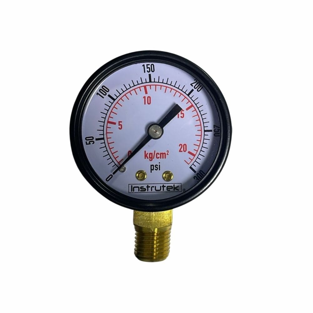 MANOMETRO 2¨ RANGO 300 PSI ACERO CROMADO SECO