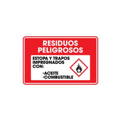 SEÑALAMIENTO ESTOPAS 15 X 30 "VINIL"