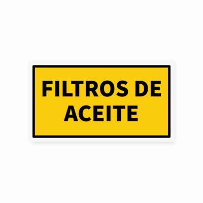 SEÑALAMIENTO DE FILTRO DE ACEITE 30 X 20