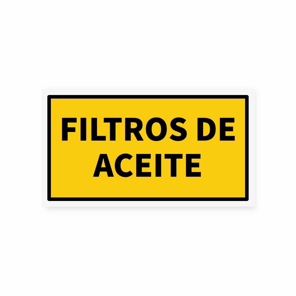 SEÑALAMIENTO DE FILTRO DE ACEITE 30 X 20