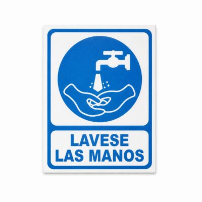 SEÑALAMIENTO LAVATE LAS MANOS DESPUES DE USAR EL BAÑO 20X25