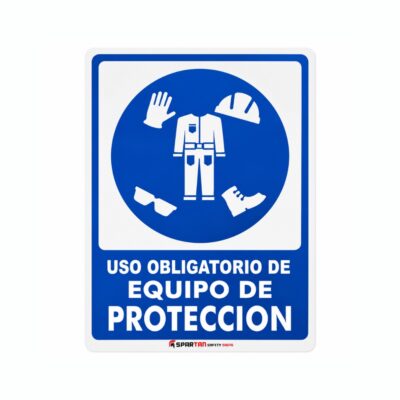 SEÑALAMIENTO USO OBLIGATORIO DE EQUIPO DE PROTECION 30 X 40