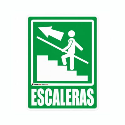 SEÑALAMIENTO ESCALERAS ARRIBA IZQUIERDA 20 X 25