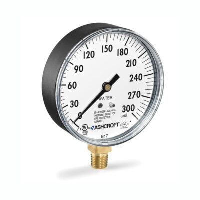 MANOMETRO 3 1/2 X 1/4 UL/FM RANGO 0/300 PSI