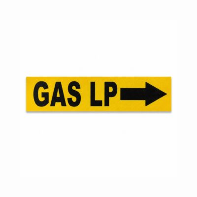 ETIQUETA P/ TUBERIA GAS LP FLECHA FLECHA DERECHA 15 X 3.5