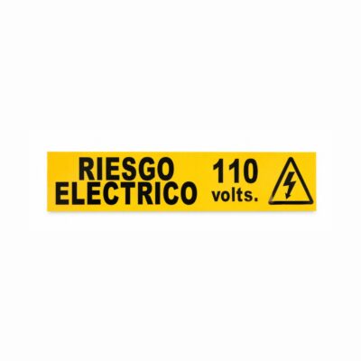 ETIQUETA P/ TUBERIA RIESGO ELECTRICO 110 V 15 X 3.5