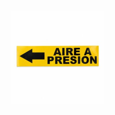 ETIQUETA P/ TUBERIA AIRE A PRESION FLECHA IZQ 15 X 3.5