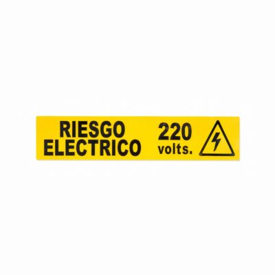 ETIQUETA P/ TUBERIA RIESGO ELECTRICO 220 V 15 X 3.5