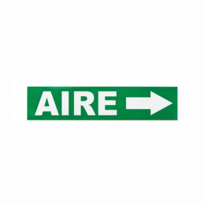 ETIQUETA P/ TUBERIA AIRE FLECHA DERECHA 15 X 3.5