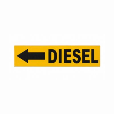 ETIQUETA P/ TUBERIA DIESEL FLECHA IZQUIERDA 15 X 3.5