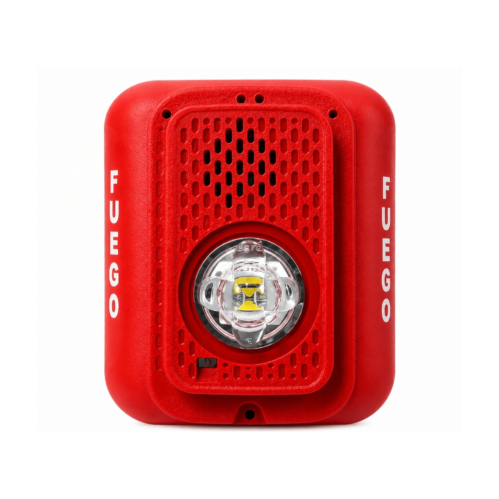 SIRENA ESTROBO ROJA 12-24 VCD